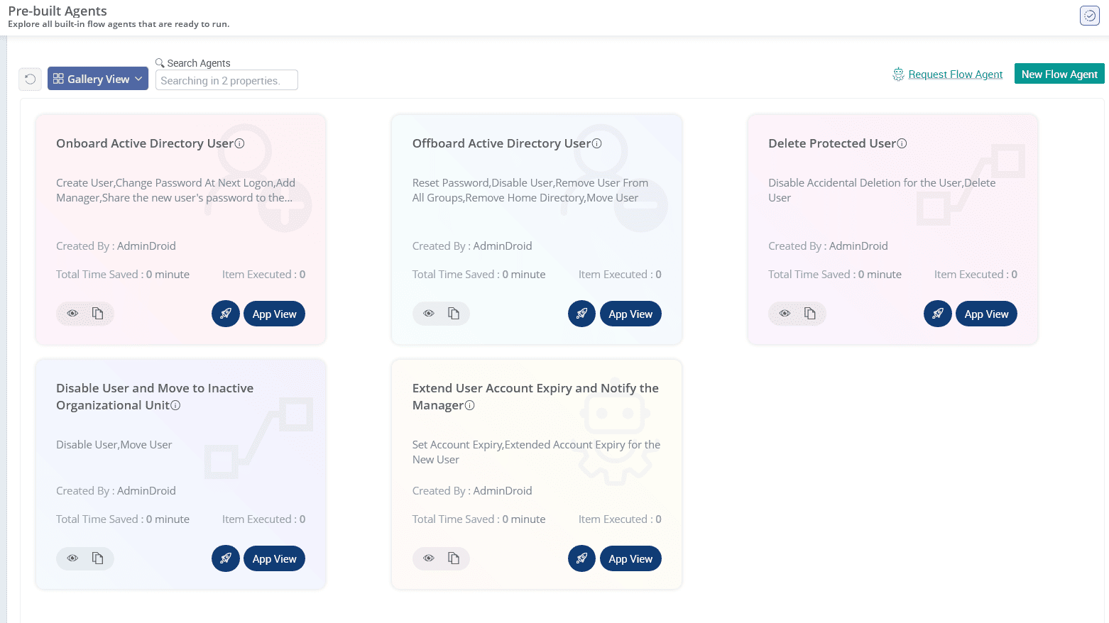 Pre-built Automation Agent by AdminDroid