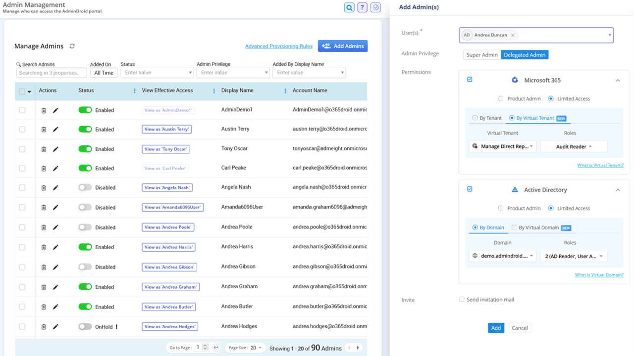 Delegate Active Directory to Admins