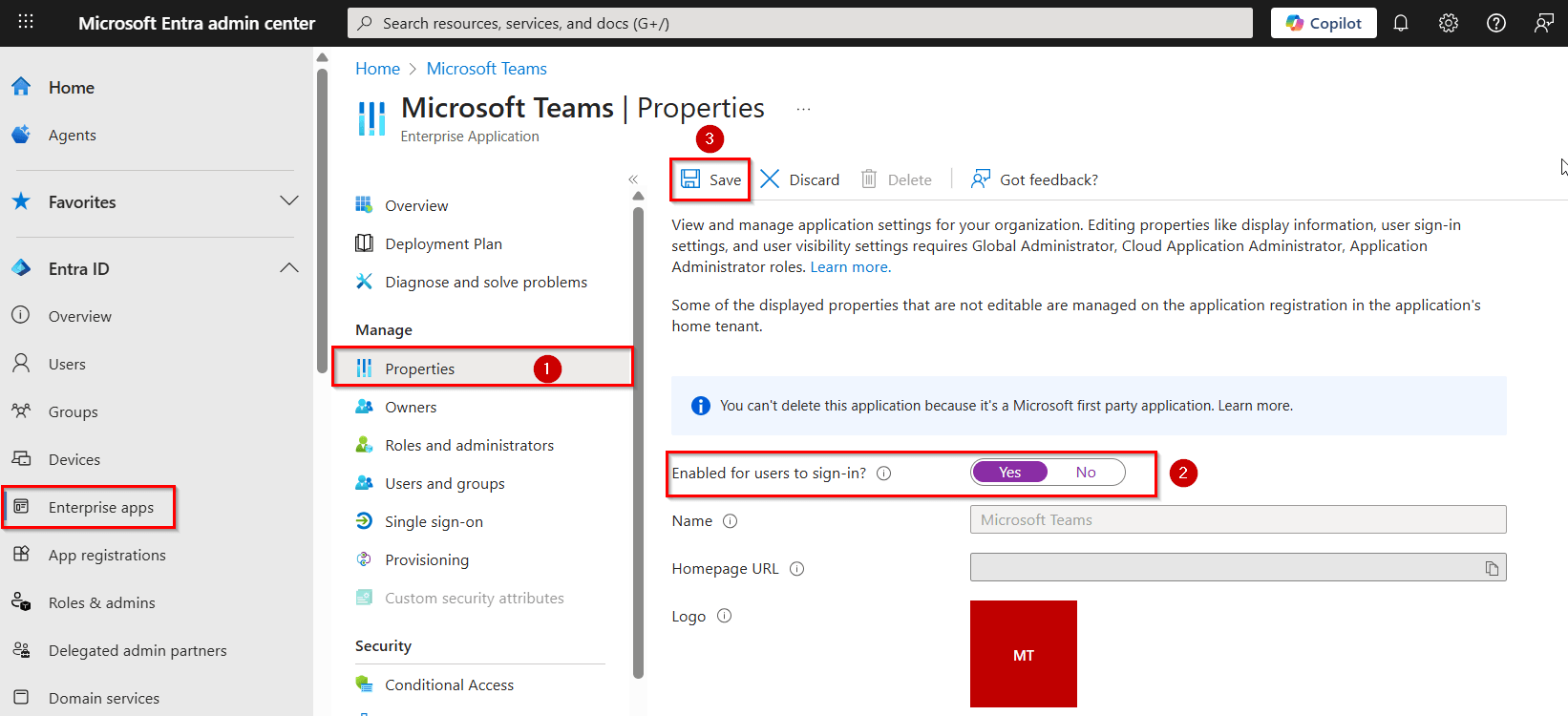 Enable Sign-in for Apps