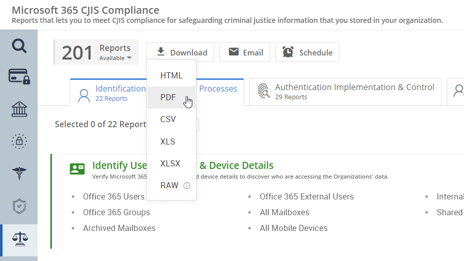 Compliance Report Downloading