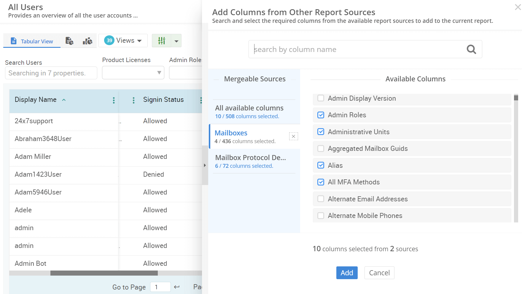 Office 365 Reporting - Custom Views