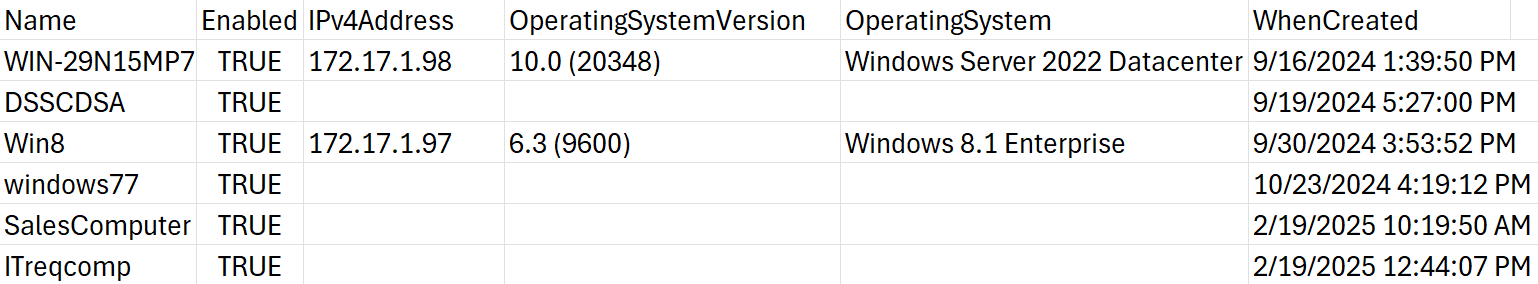 Get a List of All Computers in Active Directory