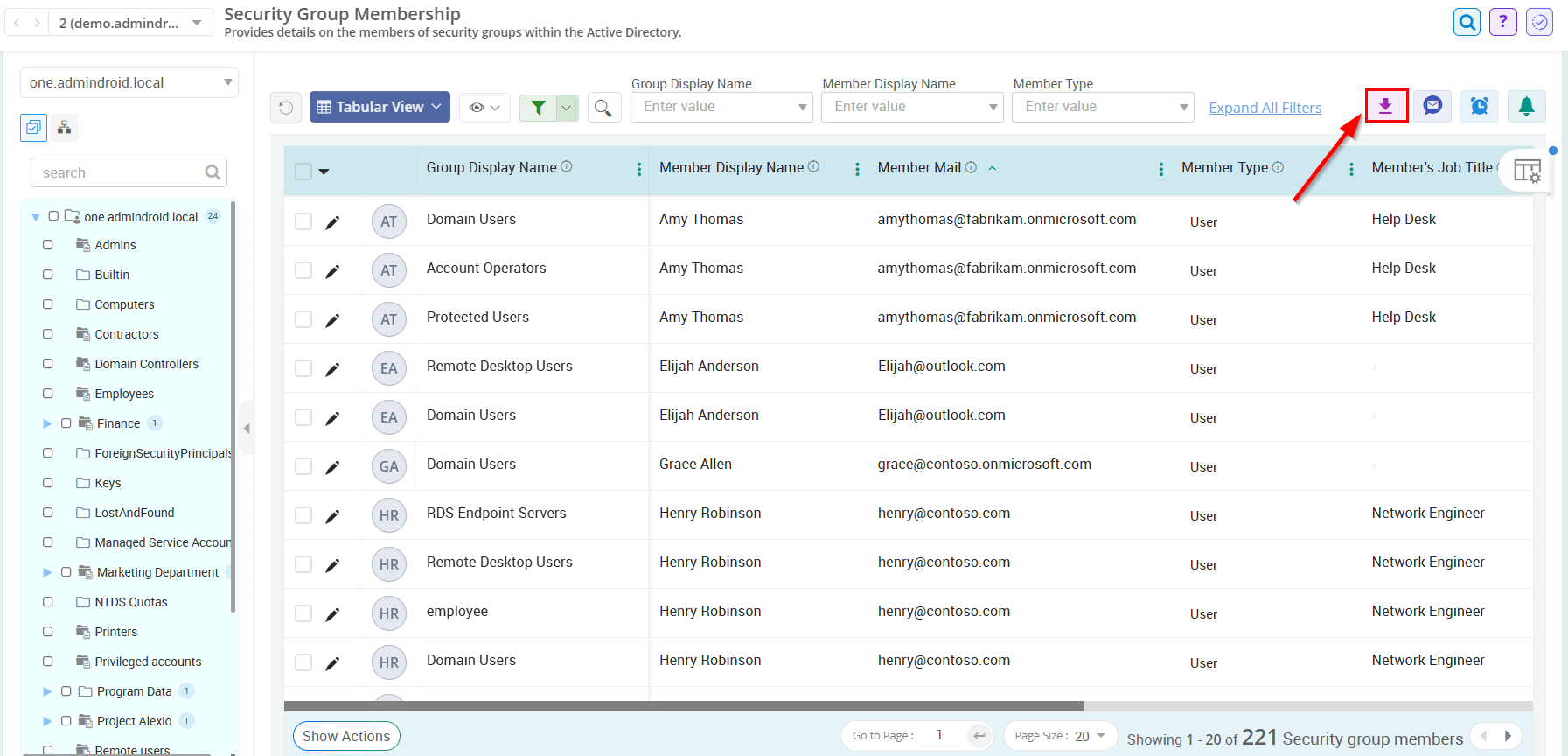 Get Security Group Members List in Active Directory