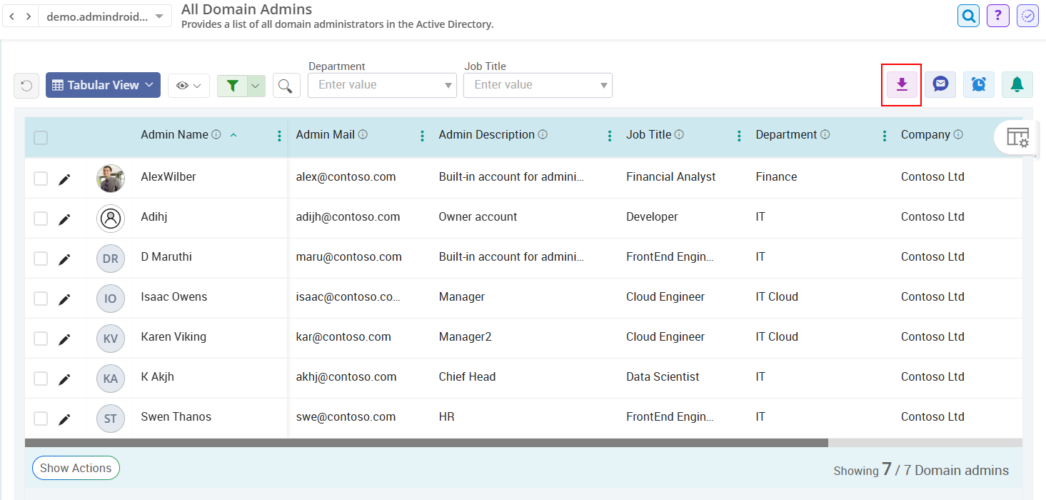 Get All Domain Admins Using AdminDroid