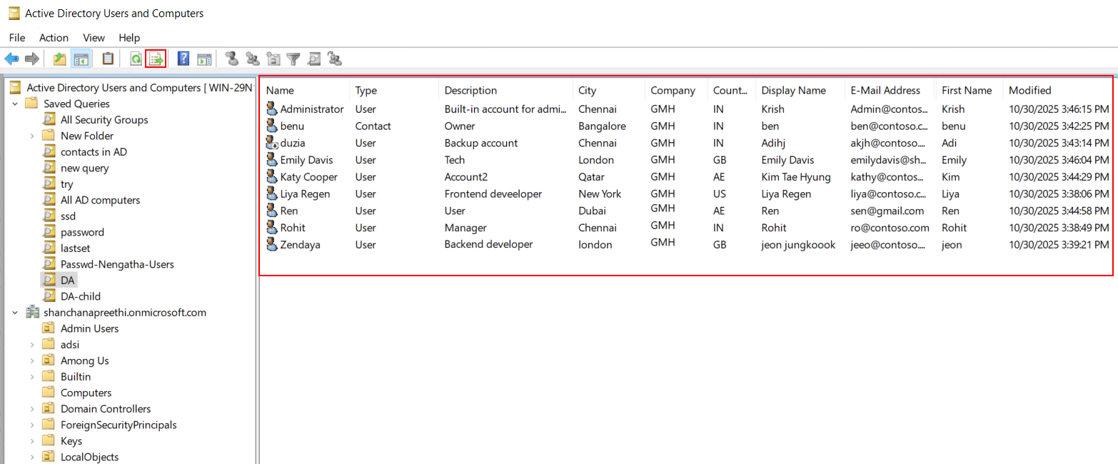 Discover Domain Admins in Active Directory Using Saved Queries