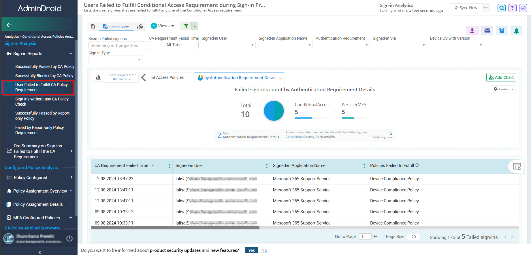 Analyze Conditional Access Sign-ins Report in M365