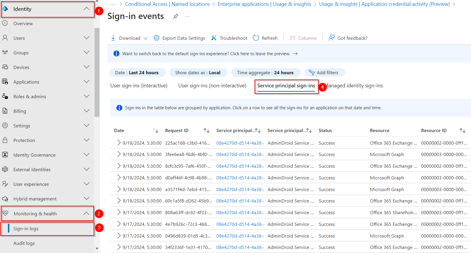 Get Entra ID App Usage Report in M365