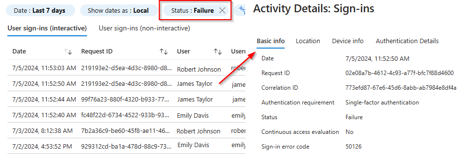 Audit Failed Sign-in Attempts in M365