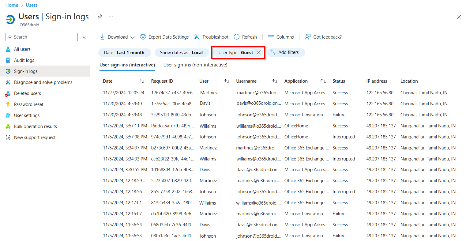 Monitor Guest User Sign-ins in Microsoft 365