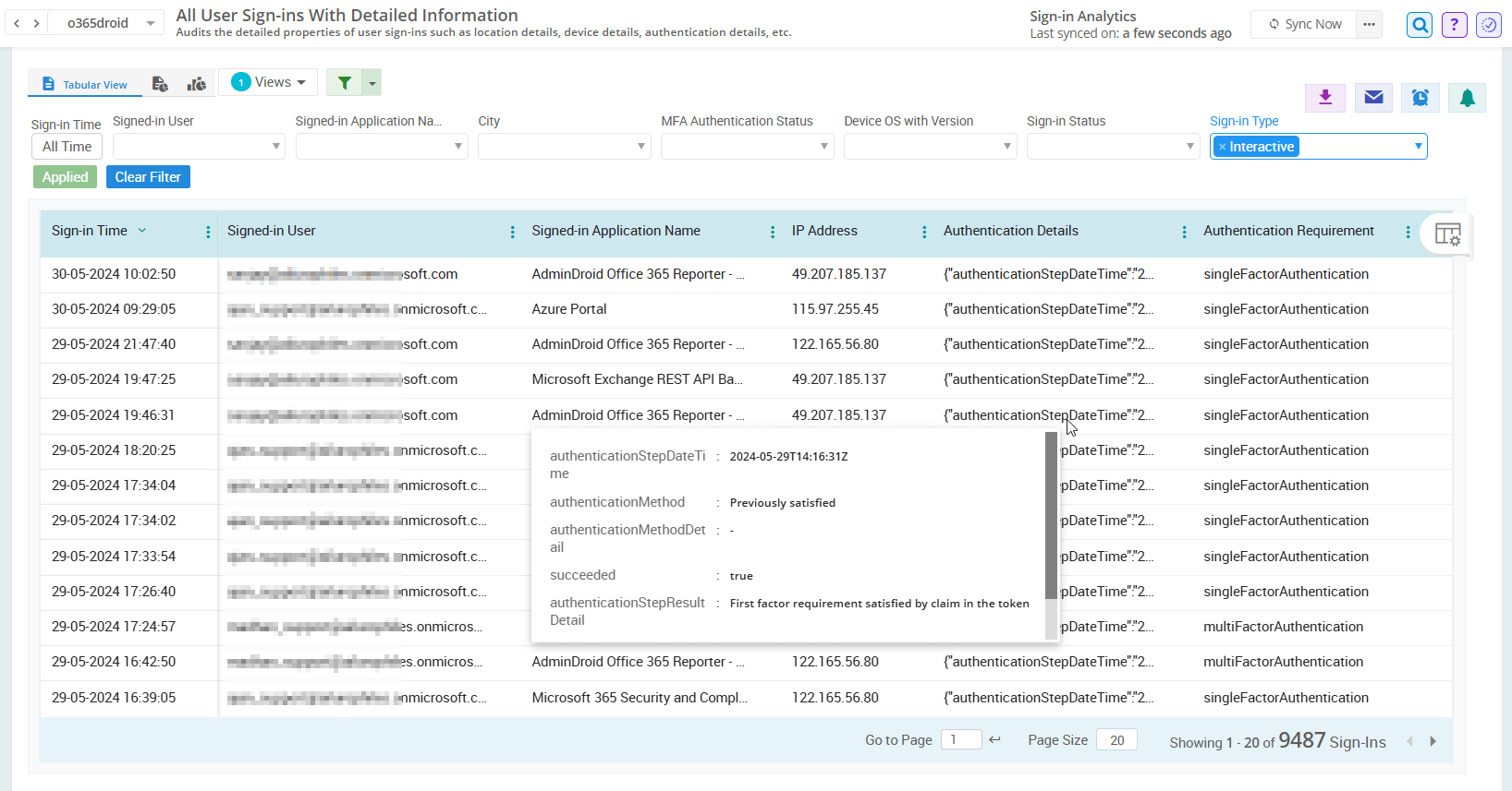 Get Azure Signin Logs in Microsoft 365