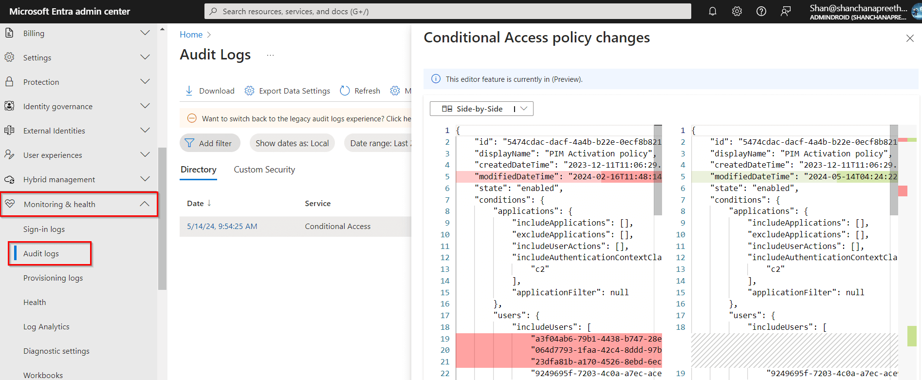 Export Conditional Access Policies Report
