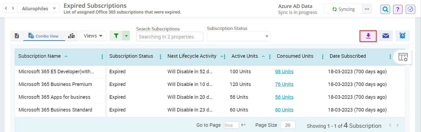 Export a List of Expired M365 Subscriptions