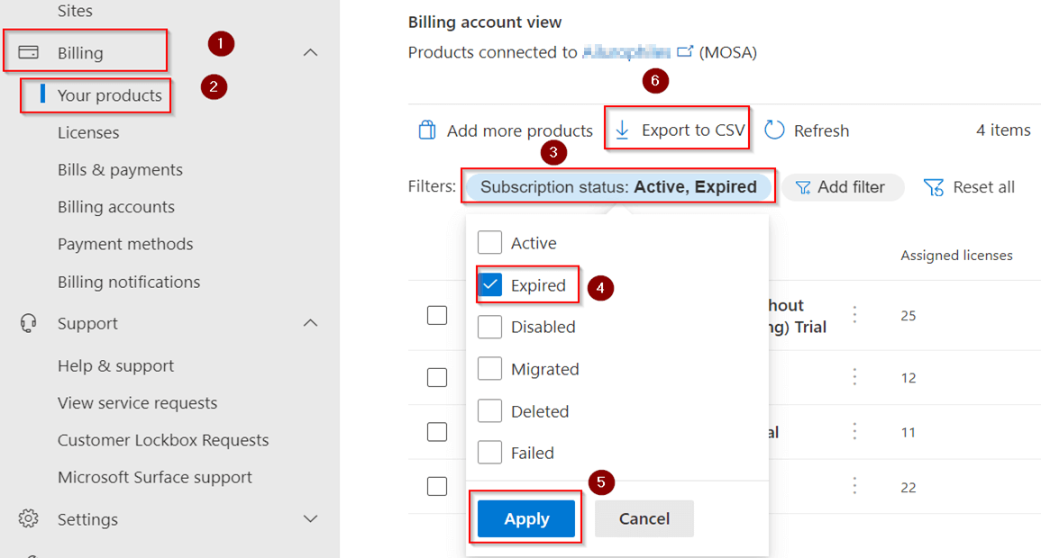 Export a List of Expired M365 Subscriptions