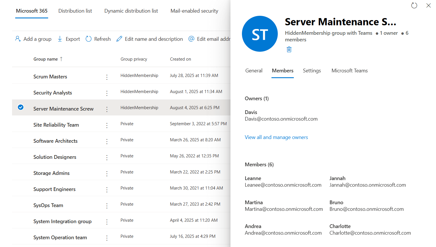 View  M365 Hidden Membership Groups Using Exchange Admin Center