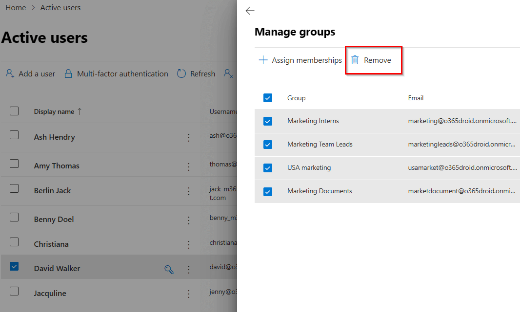 Disassociated User Track Groups with Disabled Users in M365
