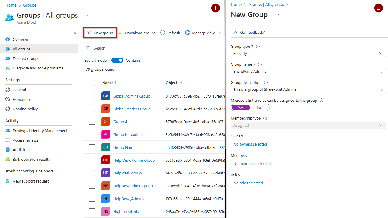 create-role-assignable-group-in-entra-id