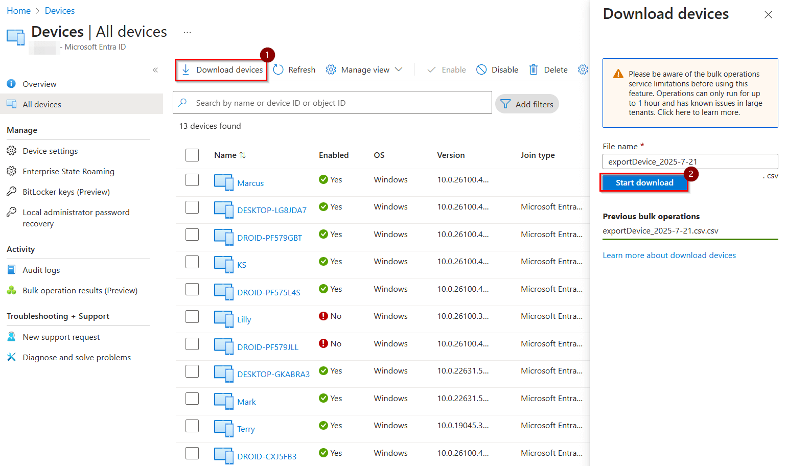 Find Device Details Via Microsoft Entra