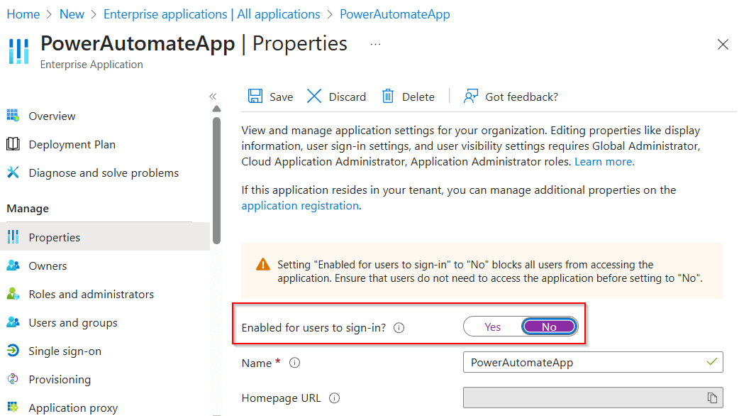 disable-sign-in-access-for-apllication-in-entra