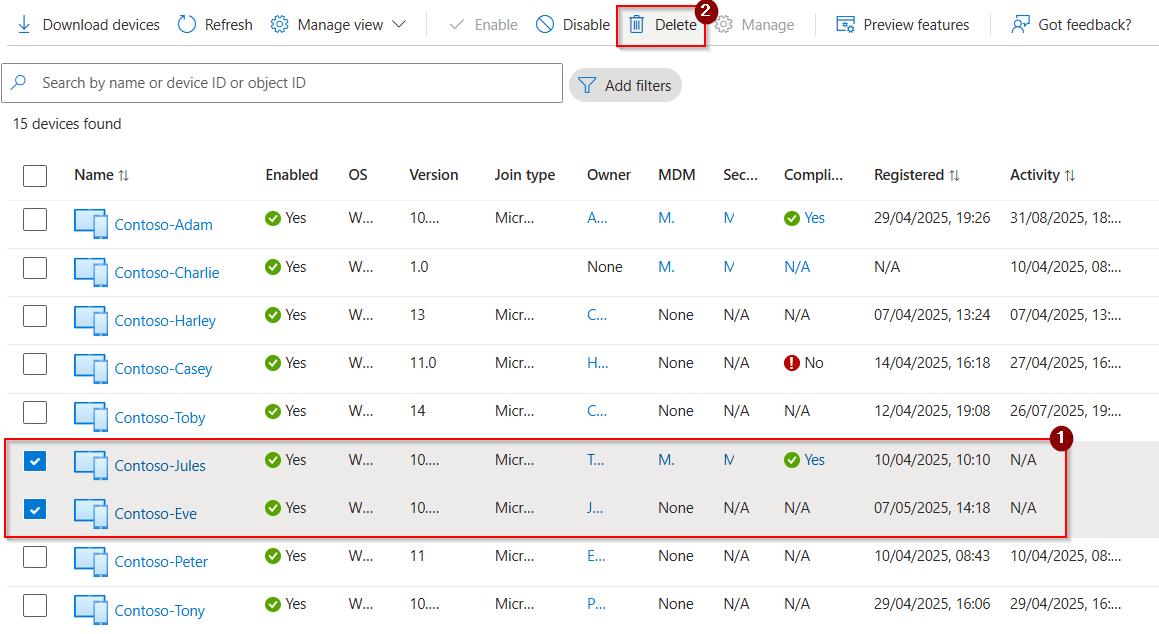 delete-never-used-devices-entra
