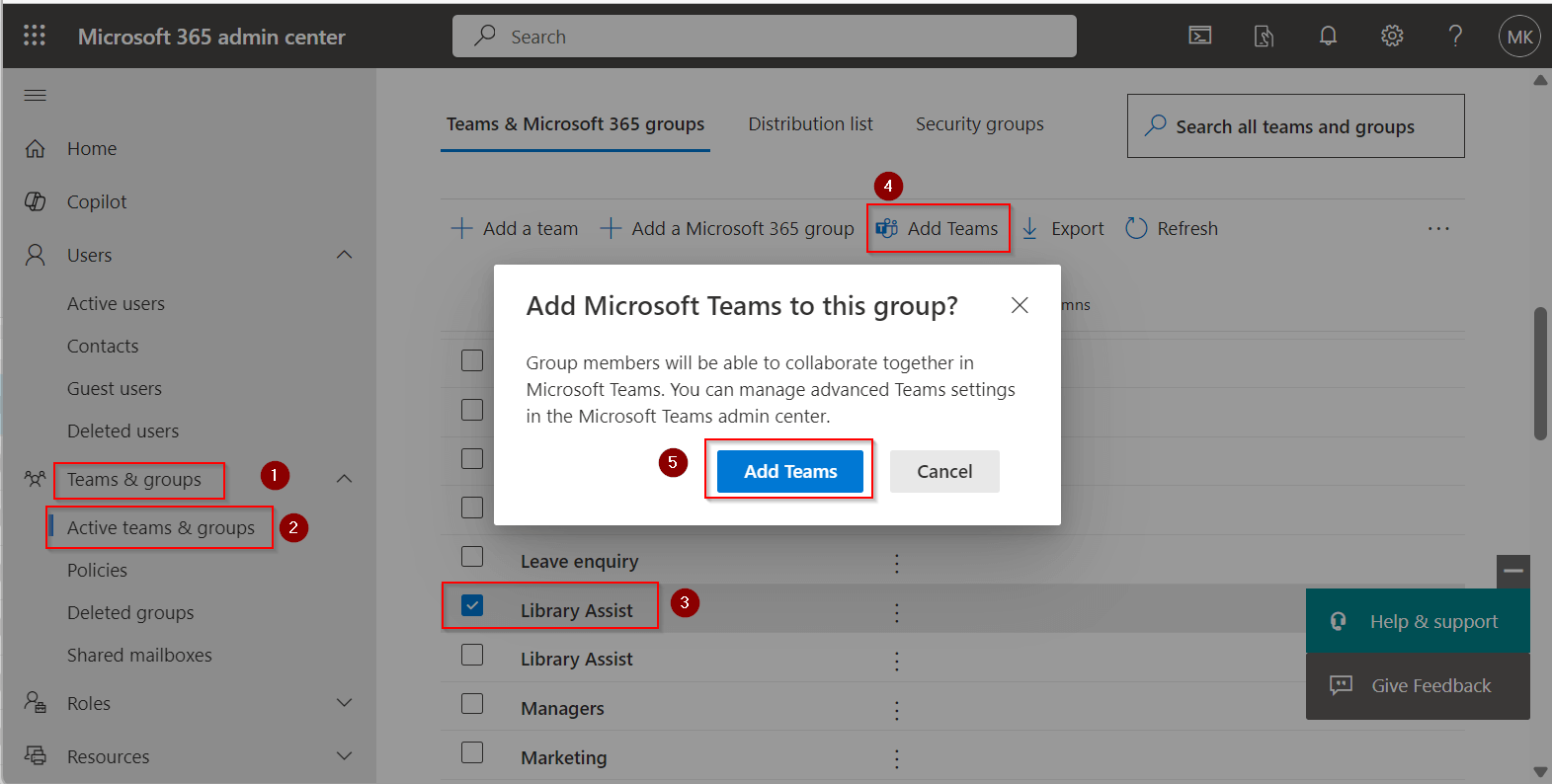 add-team-in-exsisting-group-admin-center