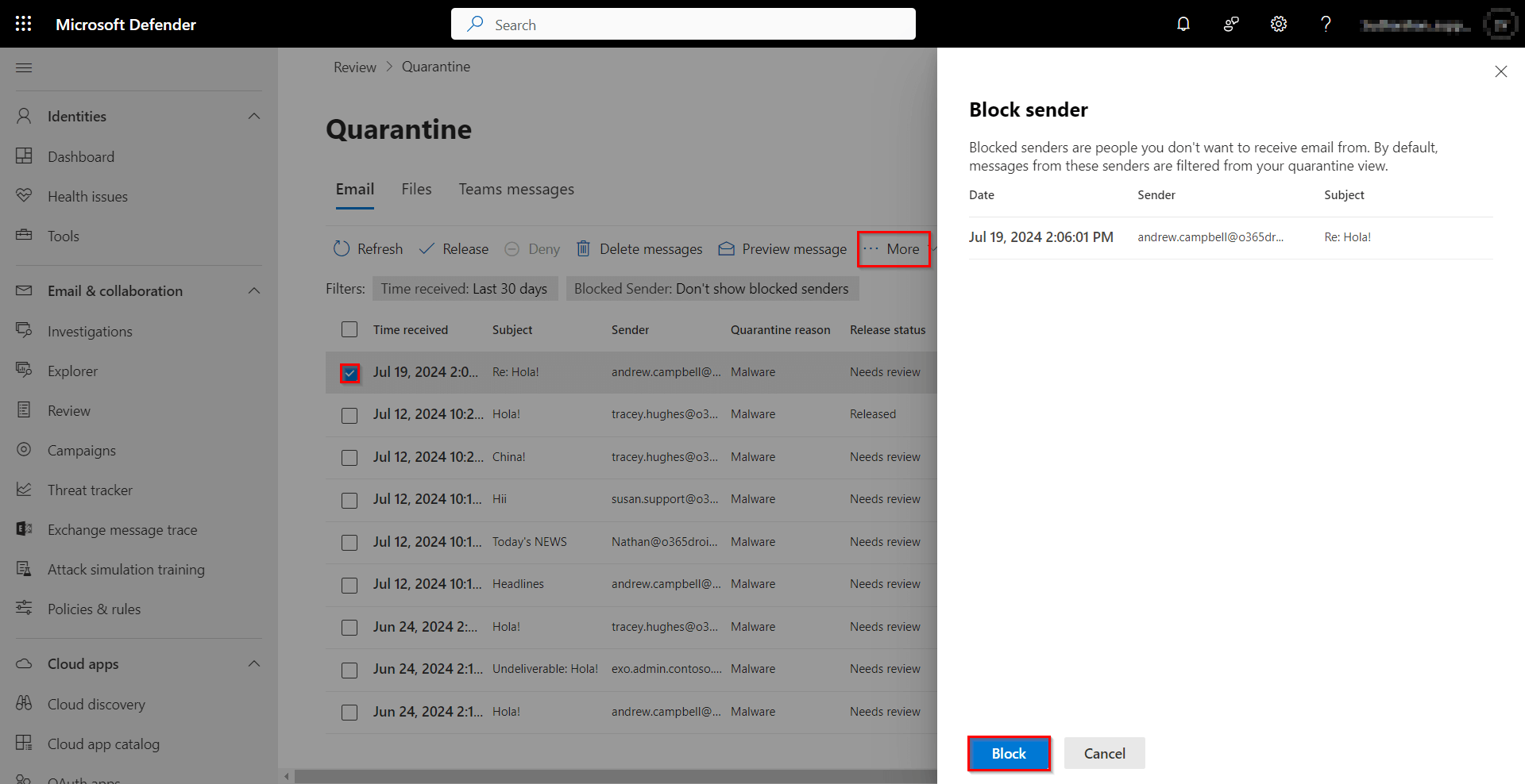 Audit Quarantined Messages in Exchange Online