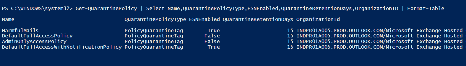 quarantine-policy-poweshell-output