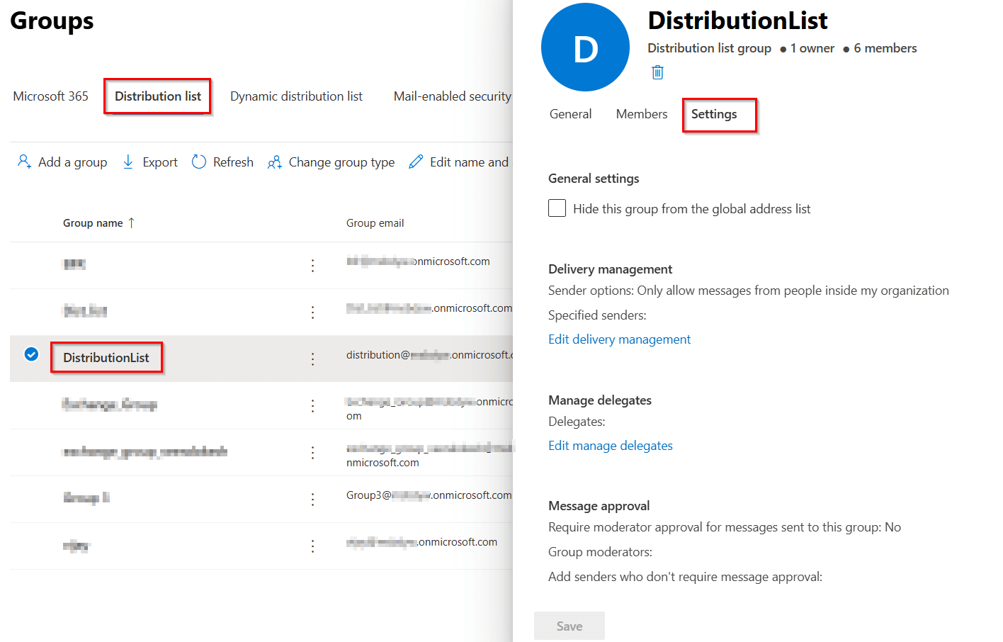 exchange-distribution-groups