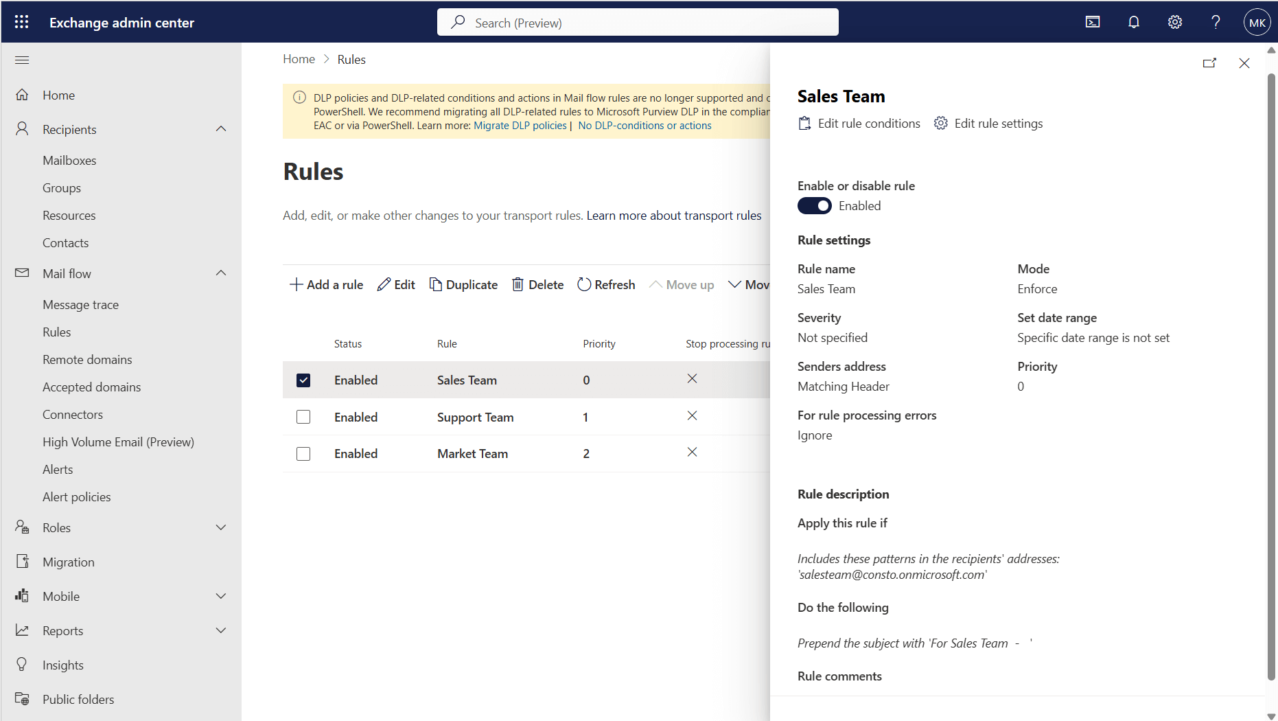 exchage-mail-flow-configuration