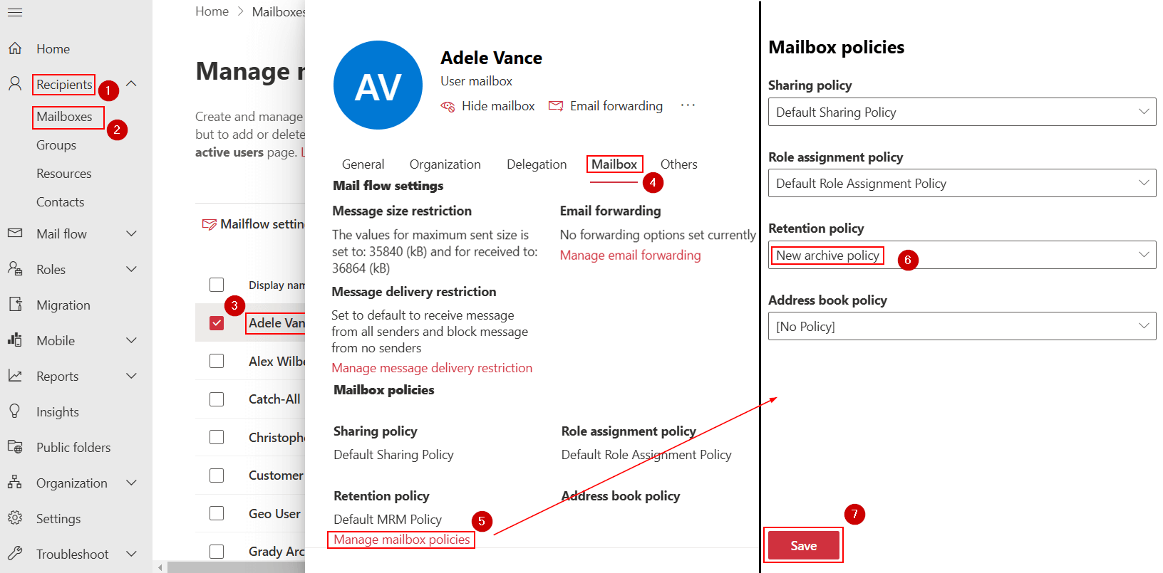 apply-retention-policy-for-mailbox