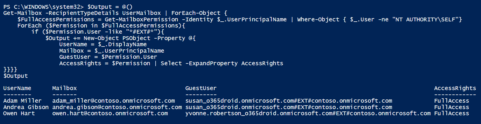 full-access-powershell-output