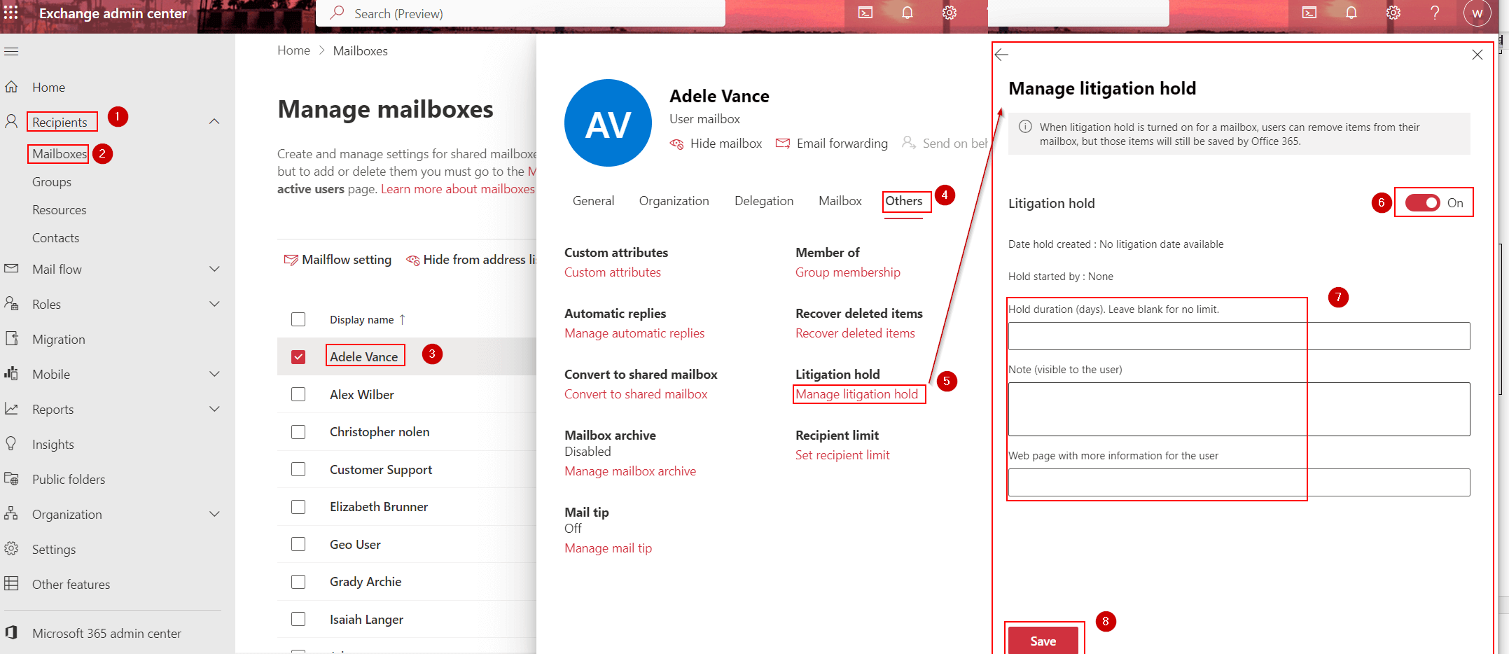 Identify Holds Applied on EXO Mailboxes