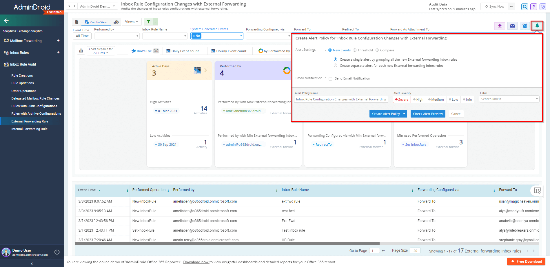 External Inbox View All Inbox Rules in Microsoft 365