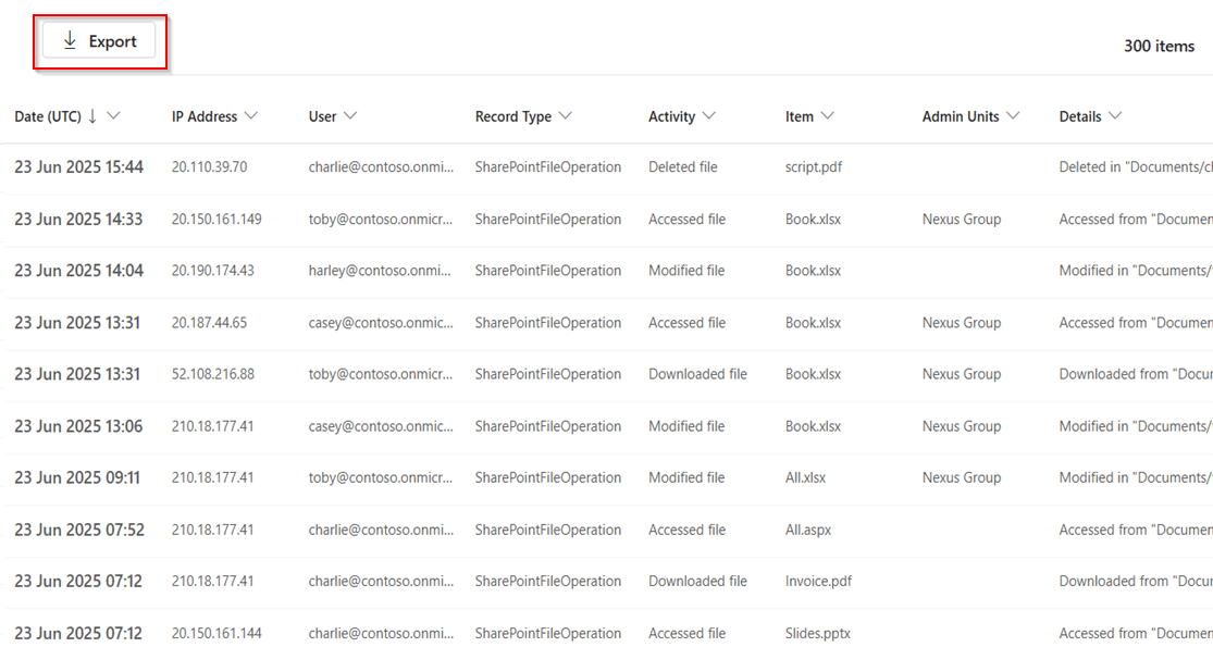 List All OneDrive File Activities Using Microsoft Purview Portal