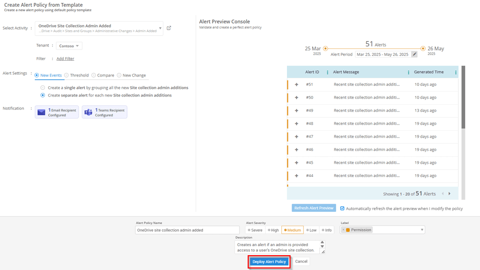 onedrive-site-collection-admin-added-alert