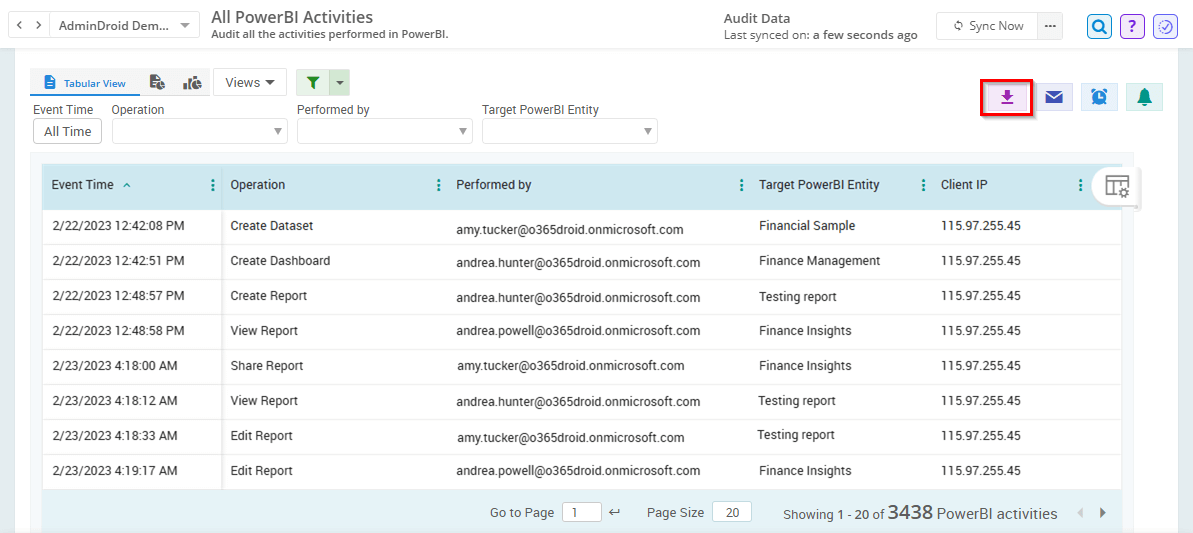 User Activity Report Autostore Audit Power BI Activity Log in Microsoft 365