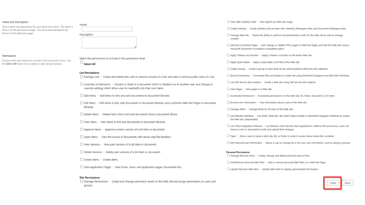 custom-spo-permission-level