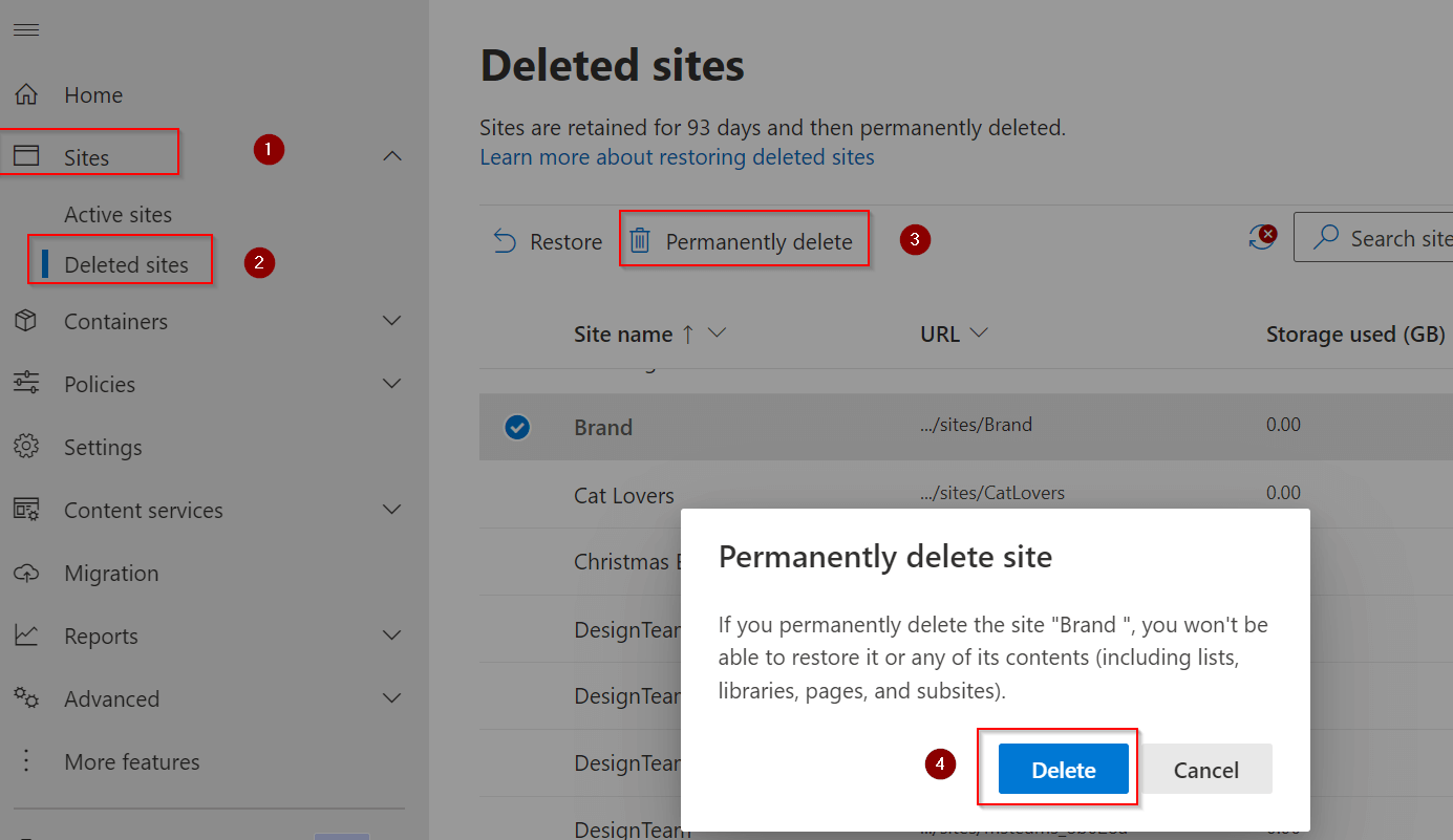 Track All Deleted SPO Sites in Microsoft 365