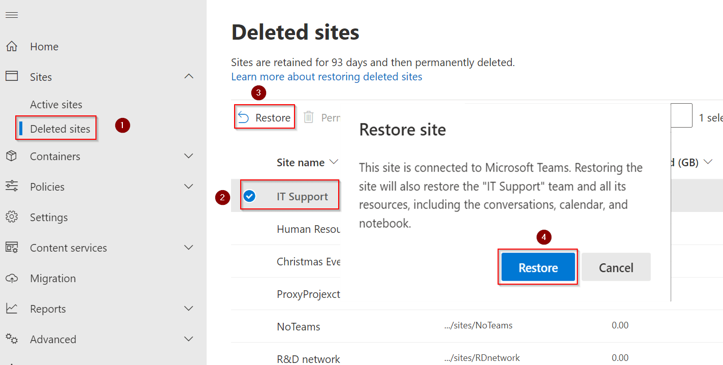 Track All Deleted SPO Sites in Microsoft 365